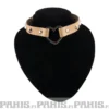 Bullet 69Row Conical with Heart - Choker, Beige