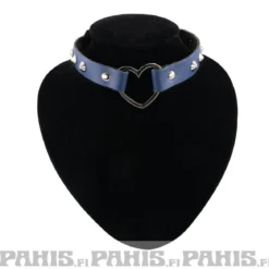 Bullet 69Row Conical with Heart - Choker, Blue