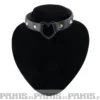Bullet 69Row Conical with Heart - Choker, Black