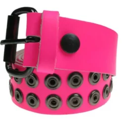 Bullet69 2 row Open Button Fitting -vyö, pinkki