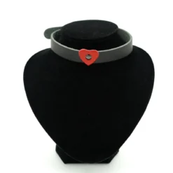 Bullet 691row red heart - Choker