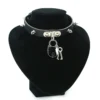 Bullet 69 1row small spike and padlock - Choker