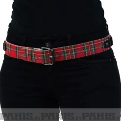Bullet69 small rings tartan - Nahkavyö