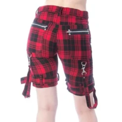 Chemical Black Renita - Shortsit, Red Tartan