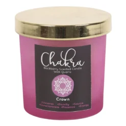 Crown Chakra Blackberry Crystal Chip - Kynttilä