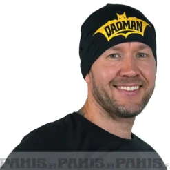 Dadman - Pitkä puuvillatrikoo pipo, keltainen logo