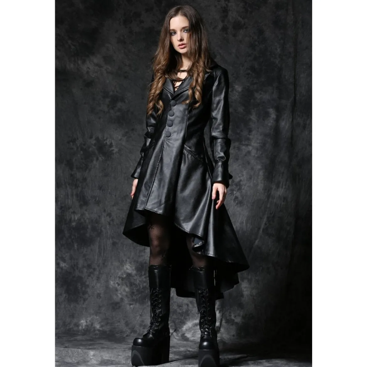 Dark In Love Gothic Dovetail - Keinonahkatakki
