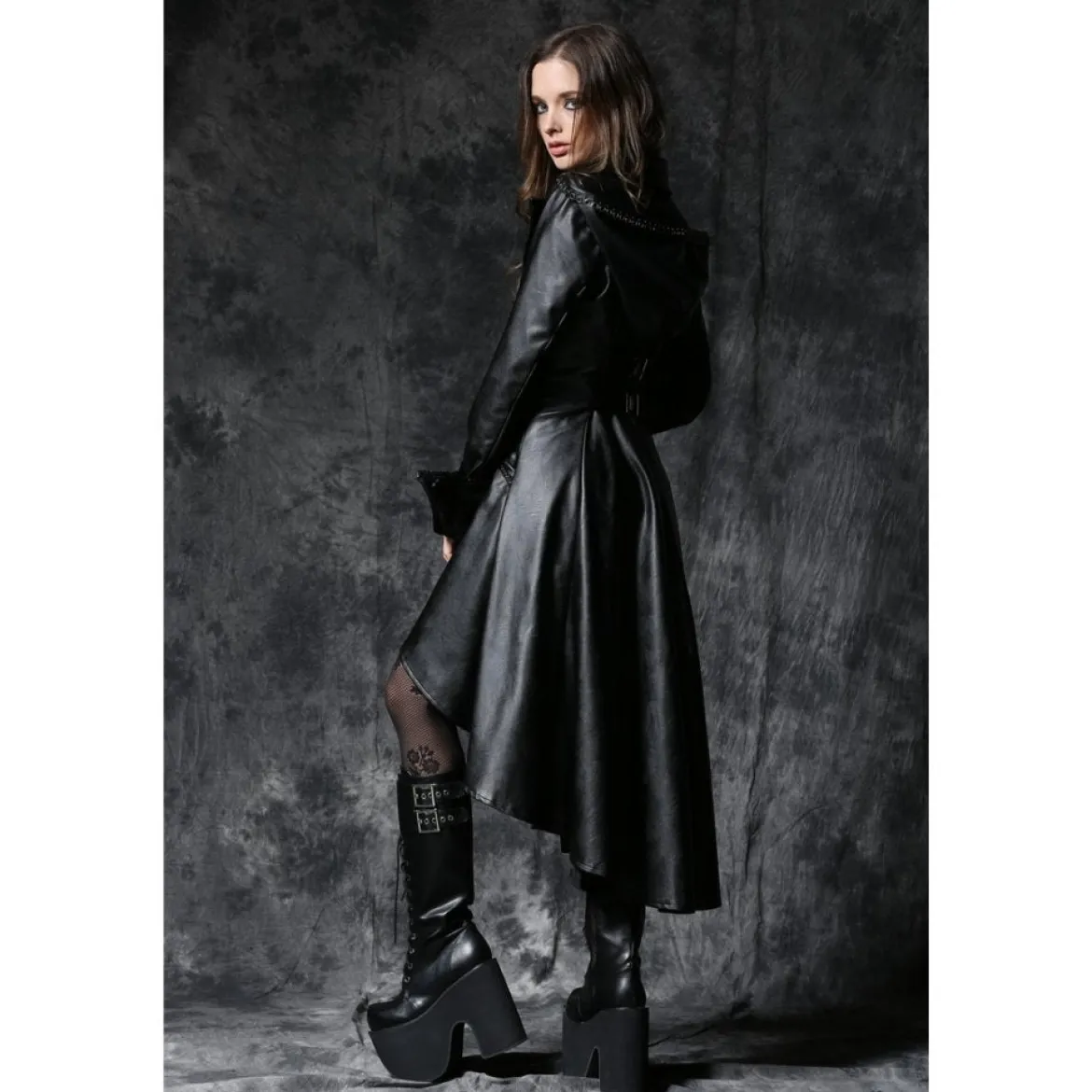 Dark In Love Gothic Dovetail - Keinonahkatakki