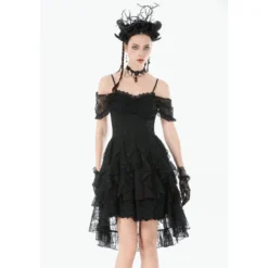 Dark In Love Gothic Lace Layered High-low - Mekko