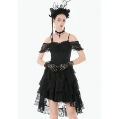 Dark In Love Gothic Lace Layered High-low - Mekko