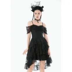 Dark In Love Gothic Lace Layered High-low - Mekko
