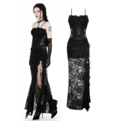 Dark In Love Gothic Lace See-trough waist - Mekko