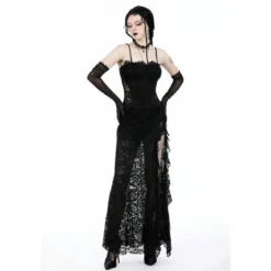 Dark In Love Gothic Lace See-trough waist - Mekko
