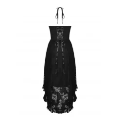 Dark In Love Gothic Low Neckline Dovetail - Mekko