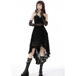 Dark In Love Gothic Low Neckline Dovetail - Mekko