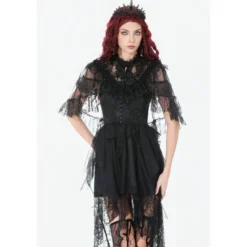 Dark In Love Lace Mesh Patchwork - Viitta