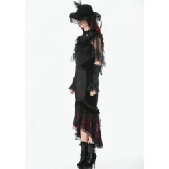 Dark In Love Lace Mesh Patchwork - Viitta