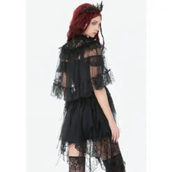 Dark In Love Lace Mesh Patchwork - Viitta