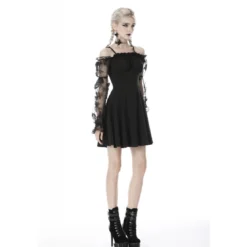 Dark In Love Off Shoulder Lace Sleeves - Mekko