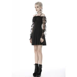 Dark In Love Off Shoulder Lace Sleeves - Mekko