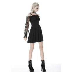 Dark In Love Off Shoulder Lace Sleeves - Mekko