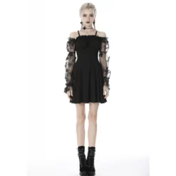 Dark In Love Off Shoulder Lace Sleeves - Mekko
