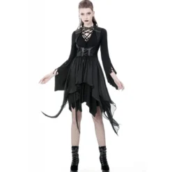 Dark In Love Punk Asymmetric Chiffon – Liivi