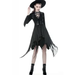 Dark In Love Punk Asymmetric Chiffon – Liivi