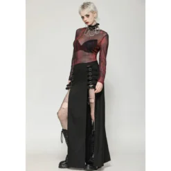 Dark in Love Punk Black Slit Metal - Maksihame