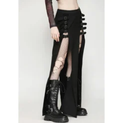 Dark in Love Punk Black Slit Metal - Maksihame