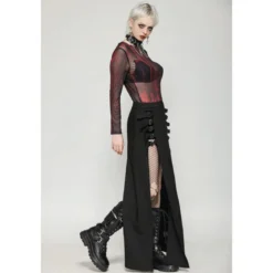 Dark in Love Punk Black Slit Metal - Maksihame