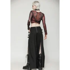 Dark in Love Punk Black Slit Metal - Maksihame