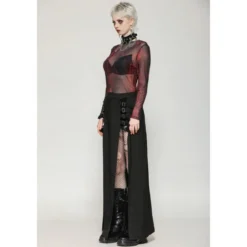 Dark in Love Punk Black Slit Metal - Maksihame