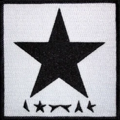 David Bowie: Blackstar on white -Kangasmerkki
