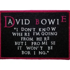 David Bowie: I Dont Know Where I'm Going -Kangasmerkki