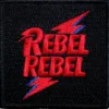 David Bowie: Rebel Rebel Pink & Blue -Kangasmerkki