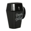Death Before Decaf Coffin muki