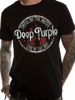 Deep Purple Smoke Circle Fire In The Black Sky - T-paita