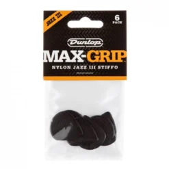 Dunlop Max-grip Jazz III -plektrat, 6kpl Musta