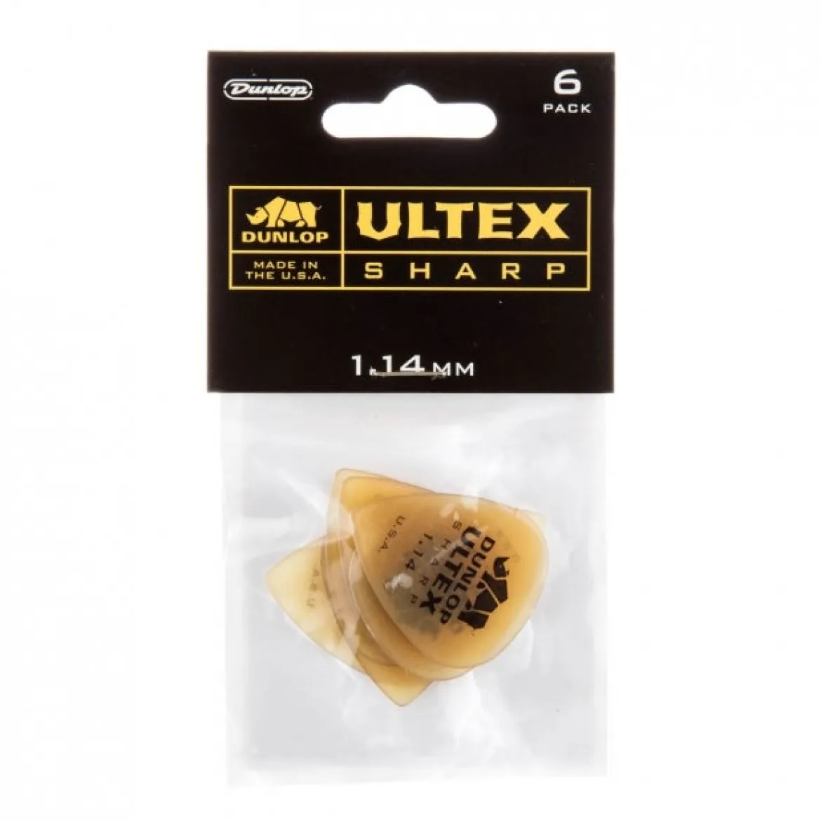 Dunlop Ultex Sharp Plektra 1,14mm, 6kpl