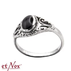 etNox Black ornament with onyx - Sormus