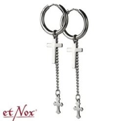 etNox Hoop with crosses - Korvakorut