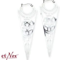 etNox Pentagram Ornaments - Korvakorut, silver