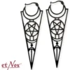 etNox Pentagram Ornaments - Korvakorut, black