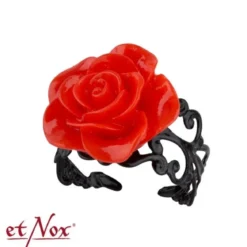 etNox Red Rose - Säädettävä sormus