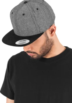 Flexfit Chambray-Suede snapback - Lippis, black