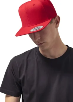Flexfit Classic snapback - Lippis, red/red