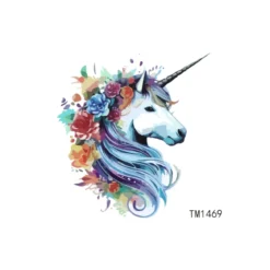 Flower unicorn - pieni siirtotatuointi