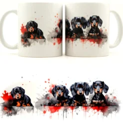Four Black Puppies -Muki