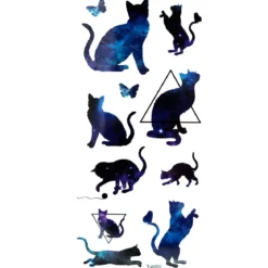 Galaxy cat - siirtotatuointi